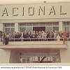 Foto oficial de autoridades na abertura da 1ª FENAF (Festa Nacional do Fumo) em 1966.
